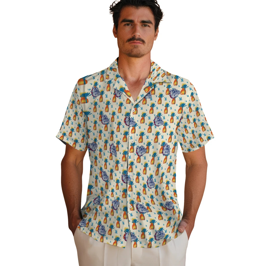 Gonzaga Bulldogs Hawaiian Shirt - Pineapple Delight | Hula Hawaiian Shirts