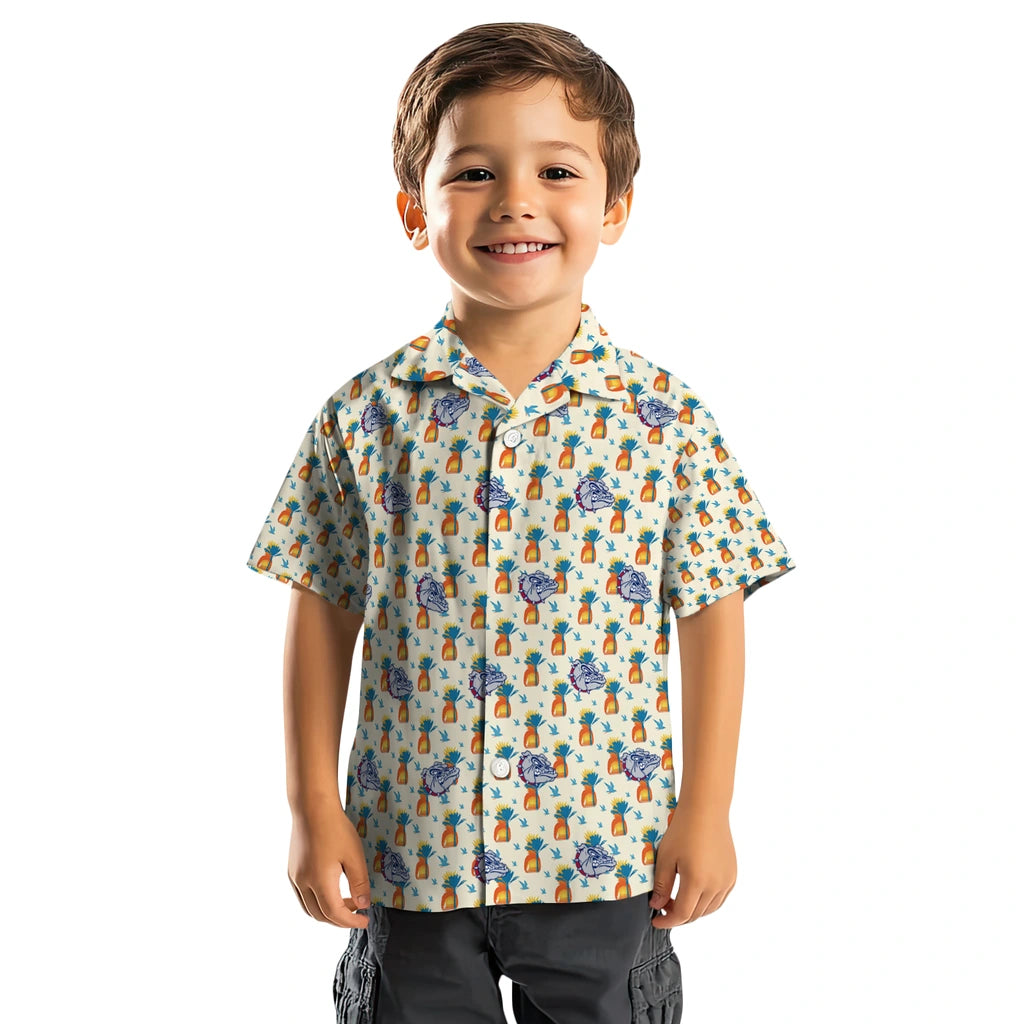 Gonzaga Bulldogs Hawaiian Shirt - Pineapple Delight | Hula Hawaiian Shirts