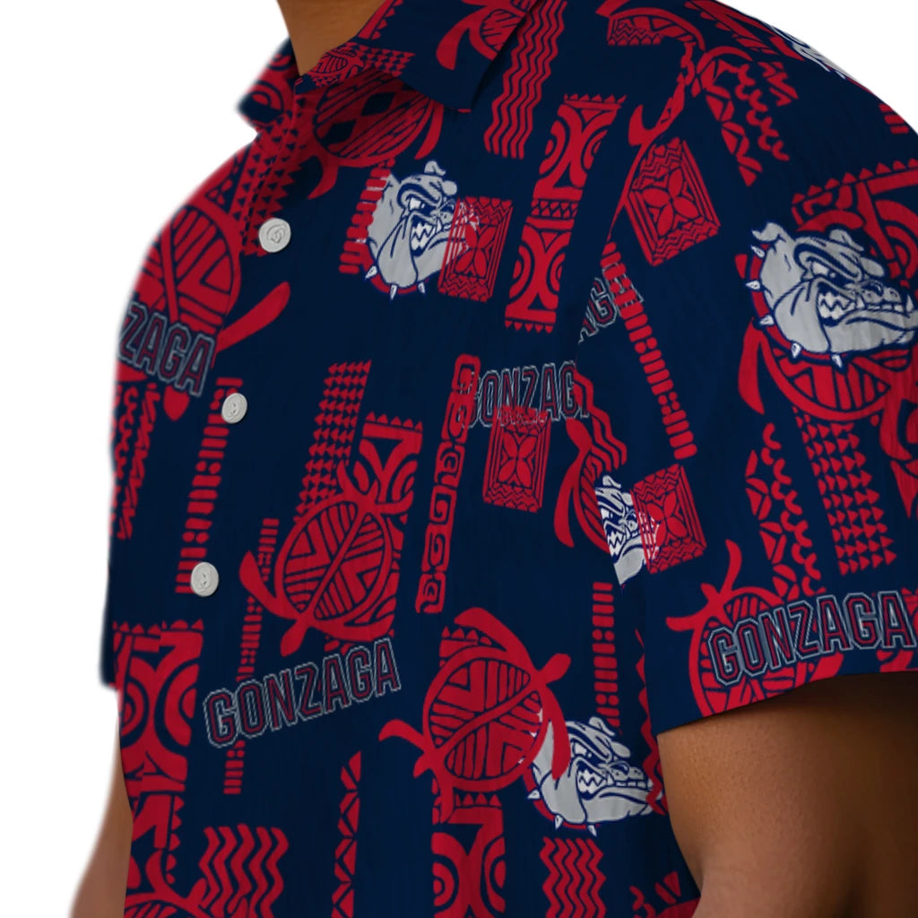 Gonzaga Bulldogs Hawaiian Shirt - Turtle Lines | Hula Hawaiian Shirts