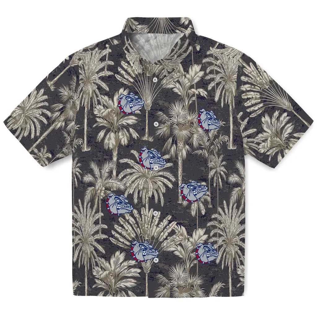 Gonzaga Bulldogs Hawaiian Shirt - Vintage Palm Tree | Hula Hawaiian Shirts