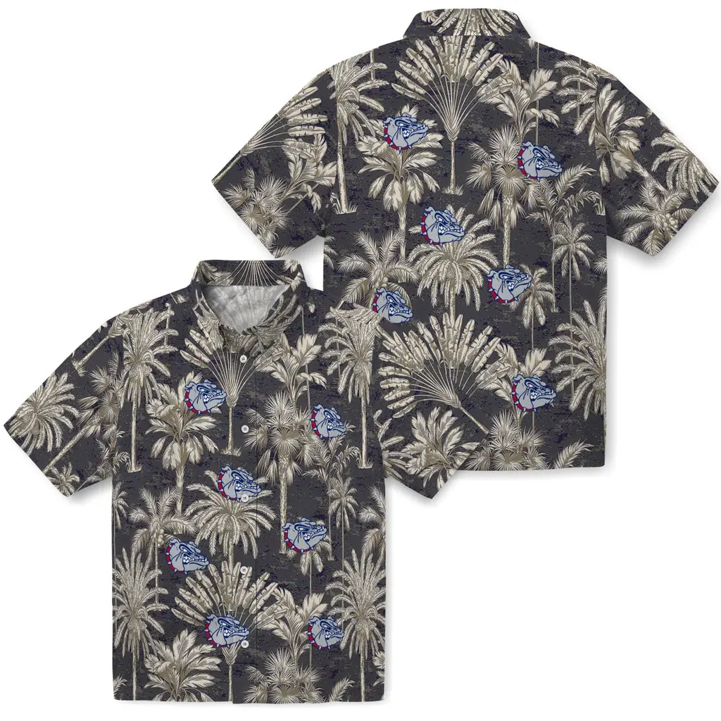 Gonzaga Bulldogs Hawaiian Shirt - Vintage Palm Tree | Hula Hawaiian Shirts