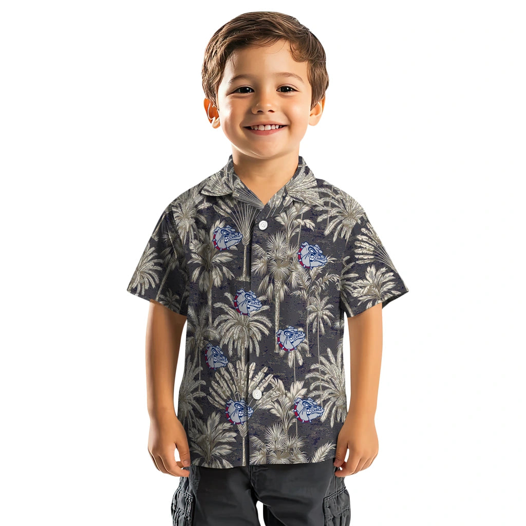 Gonzaga Bulldogs Hawaiian Shirt - Vintage Palm Tree | Hula Hawaiian Shirts