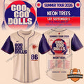 Goo Goo Dolls Summer Tour 2026 Neon Trees Baseball Jersey - LeagueLockerGear