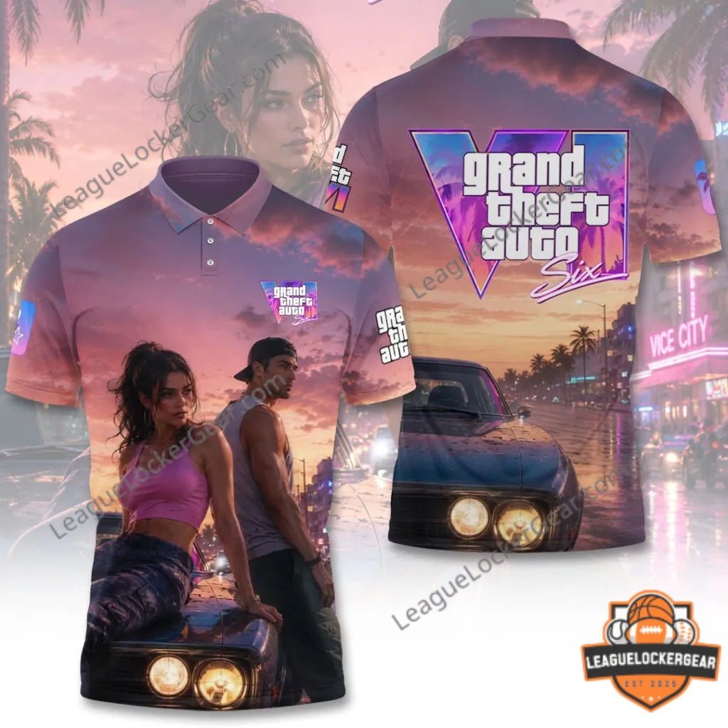 Grand Theft Auto VI Vice City 3D T-Shirt - LeagueLockerGear