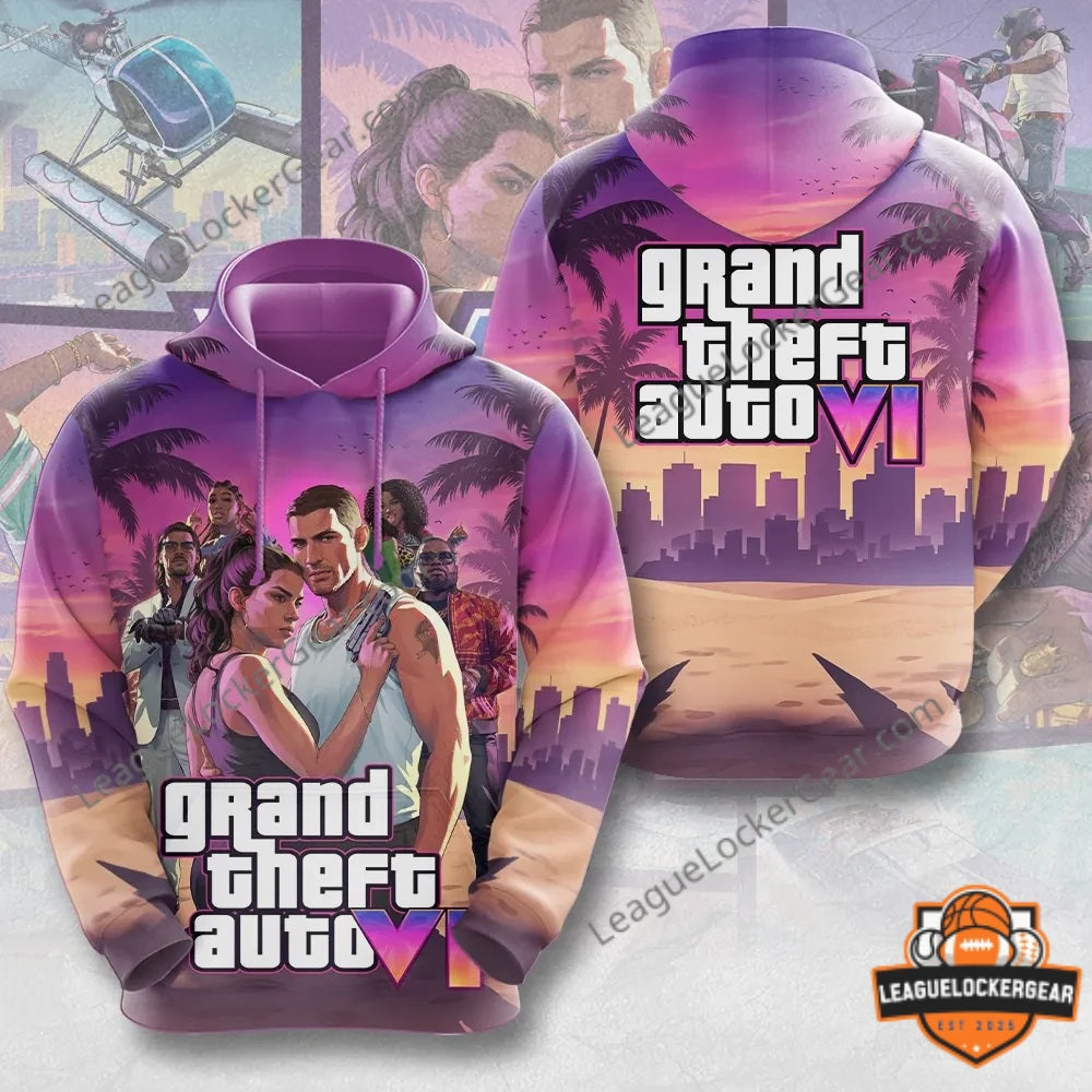 Grand Theft Auto VI Vice City Sunset T-Shirt - LeagueLockerGear