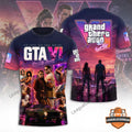 Grand Theft Auto VI Vice City Awaits New Era T-Shirt - LeagueLockerGear