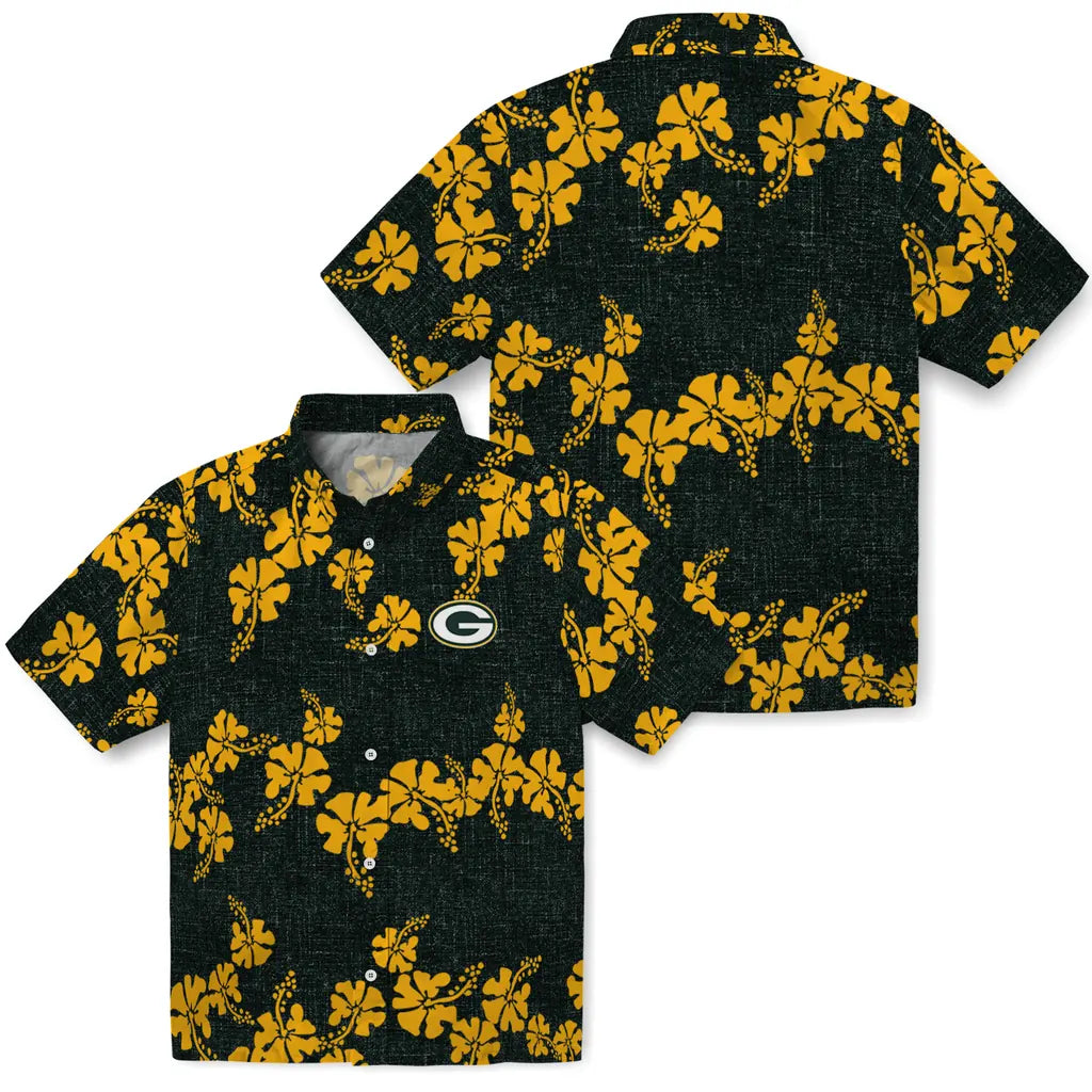 Green Bay Packers Hawaiian Shirt - 50th State Flower | Hula Hawaiian Shirts