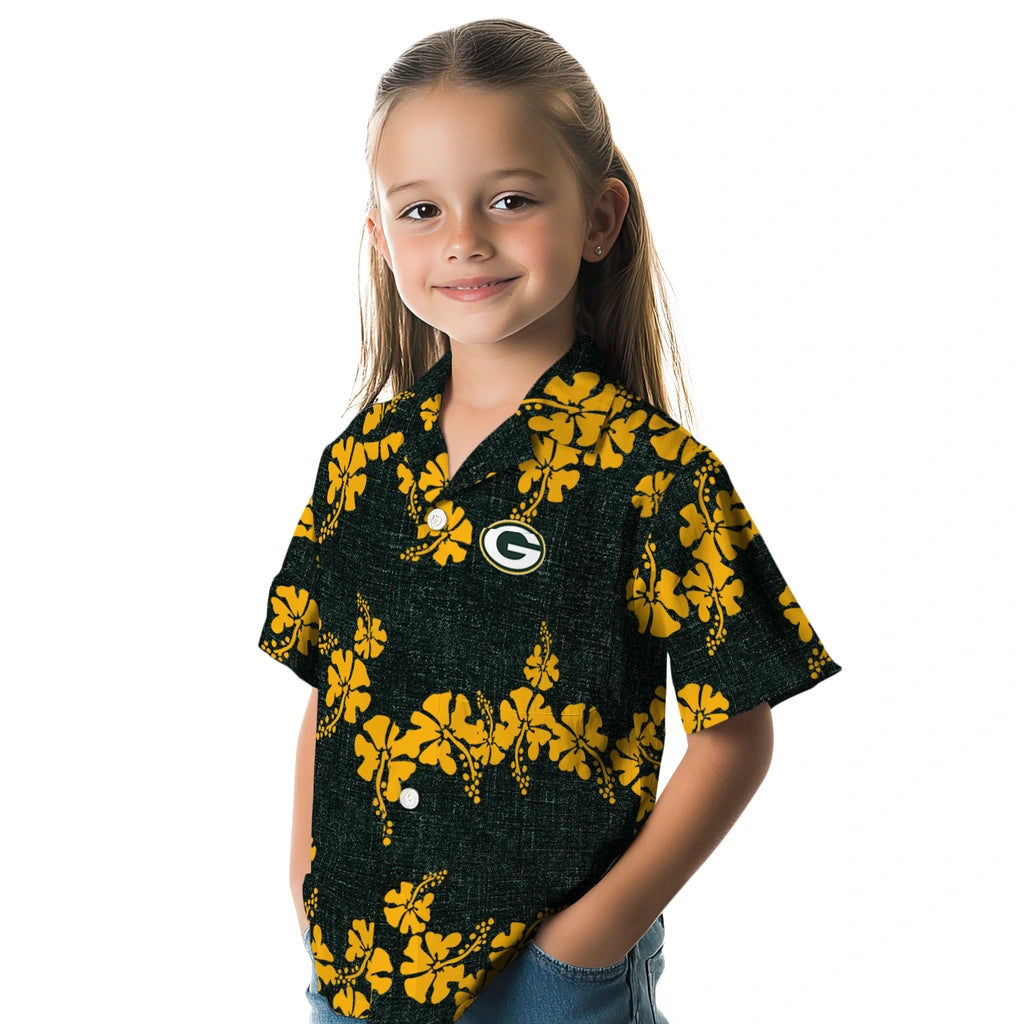 Green Bay Packers Hawaiian Shirt - 50th State Flower | Hula Hawaiian Shirts