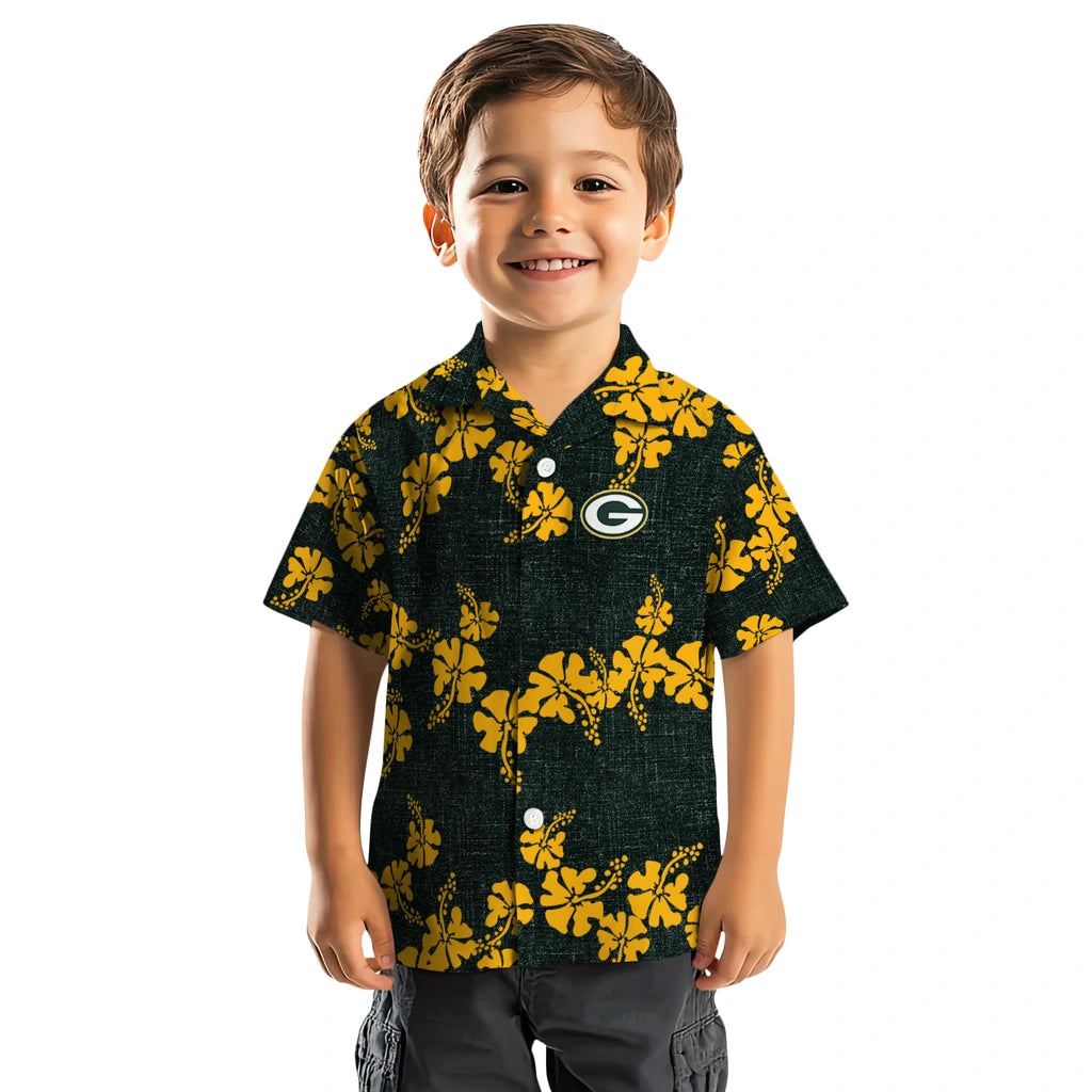 Green Bay Packers Hawaiian Shirt - 50th State Flower | Hula Hawaiian Shirts