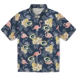 Green Bay Packers Hawaiian Shirt - Flamingo Hibiscus | Hula Hawaiian Shirts