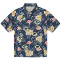 Green Bay Packers Hawaiian Shirt - Flamingo Hibiscus | Hula Hawaiian Shirts