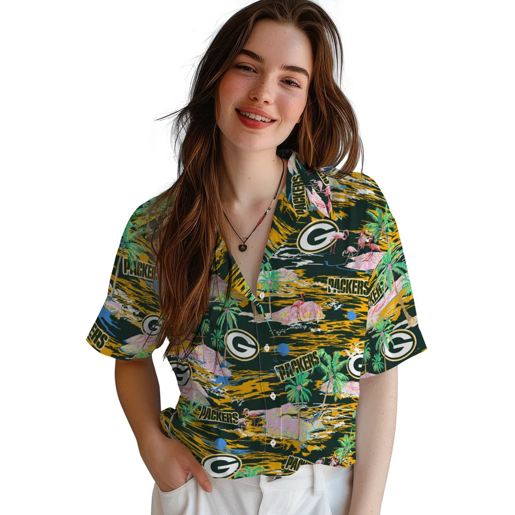 Green Bay Packers Hawaiian Shirt - Hawaii Island | Hula Hawaiian Shirts