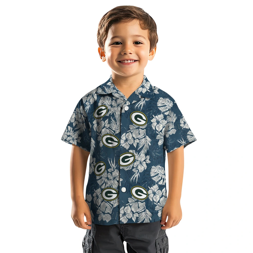 Green Bay Packers Hawaiian Shirt - Hibiscus Flowers | Hula Hawaiian Shirts