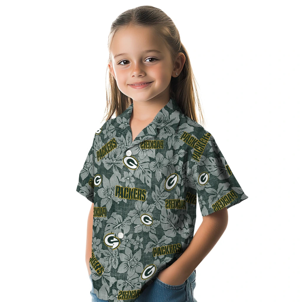 Green Bay Packers Hawaiian Shirt - Hibiscus Oasis | Hula Hawaiian Shirts
