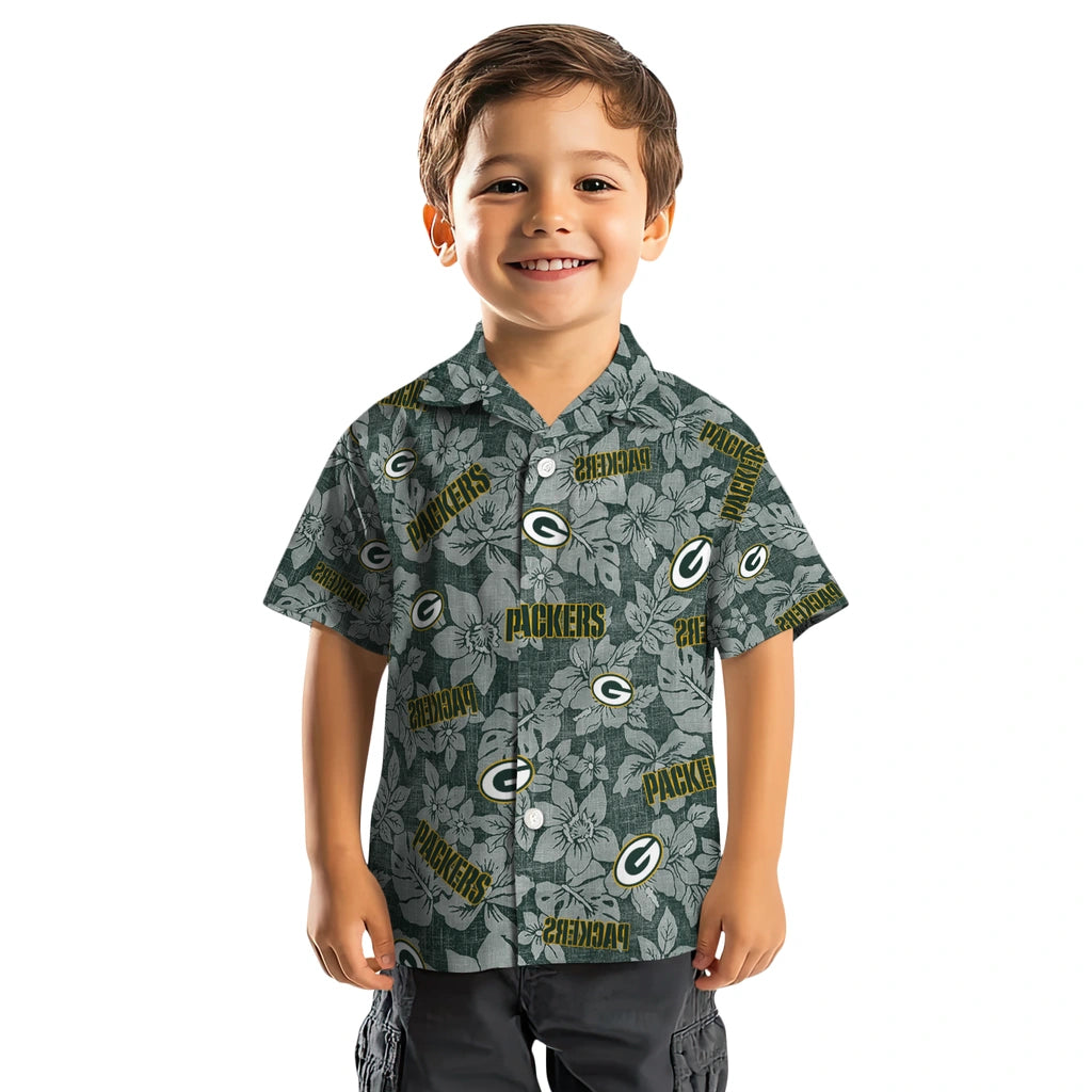 Green Bay Packers Hawaiian Shirt - Hibiscus Oasis | Hula Hawaiian Shirts