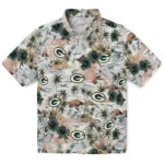 Green Bay Packers Hawaiian Shirt - Hibiscus Seaside | Hula Hawaiian Shirts