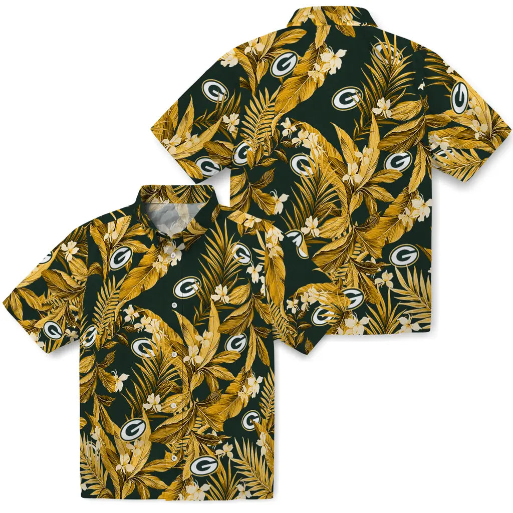 Green Bay Packers Hawaiian Shirt - Palm Leaves | Hula Hawaiian Shirts