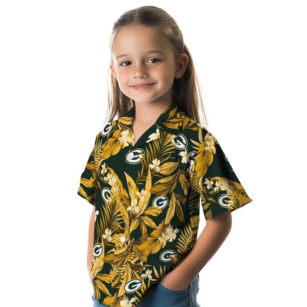 Green Bay Packers Hawaiian Shirt - Palm Leaves | Hula Hawaiian Shirts