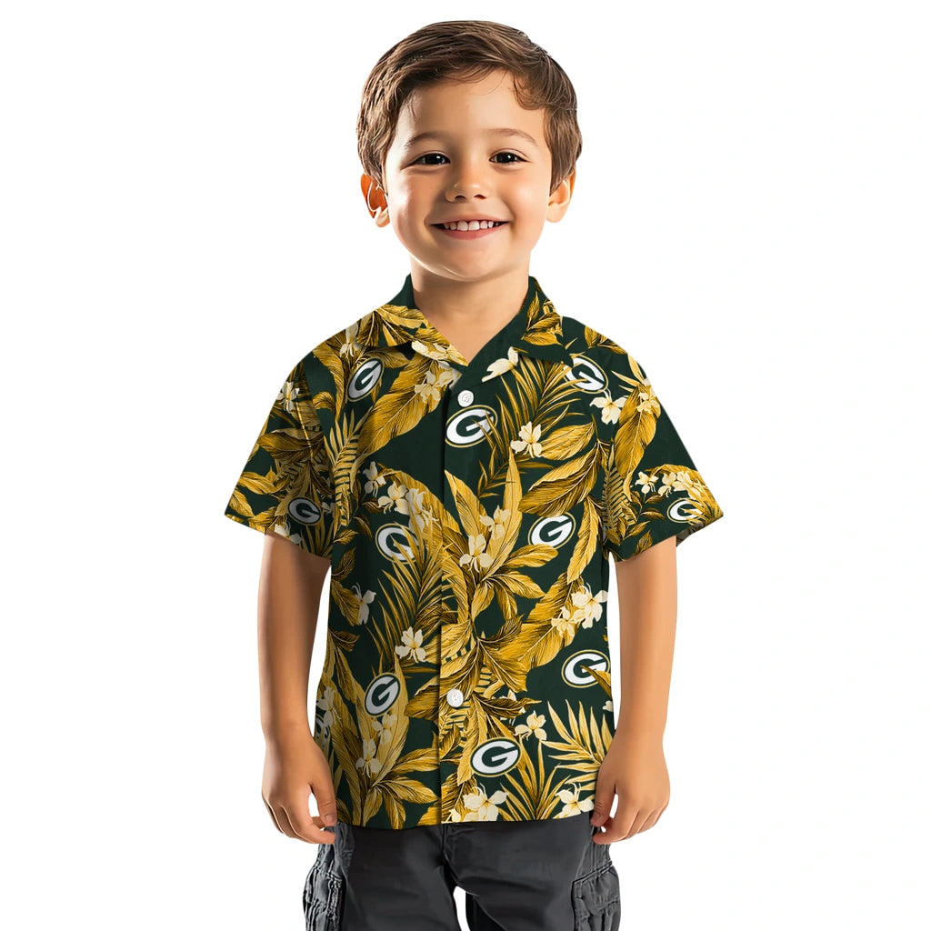 Green Bay Packers Hawaiian Shirt - Palm Leaves | Hula Hawaiian Shirts