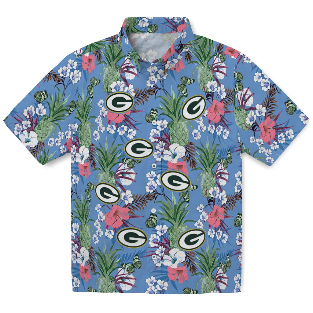 Green Bay Packers Hawaiian Shirt - Pineapple Bouquet | Hula Hawaiian Shirts