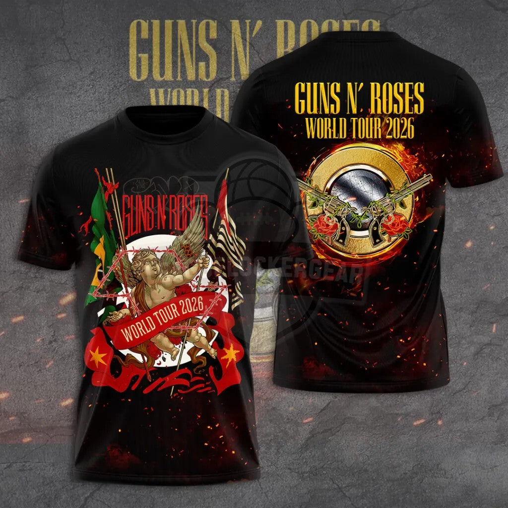 Guns N' Roses World Tour 2026 T-Shirt - LeagueLockerGear