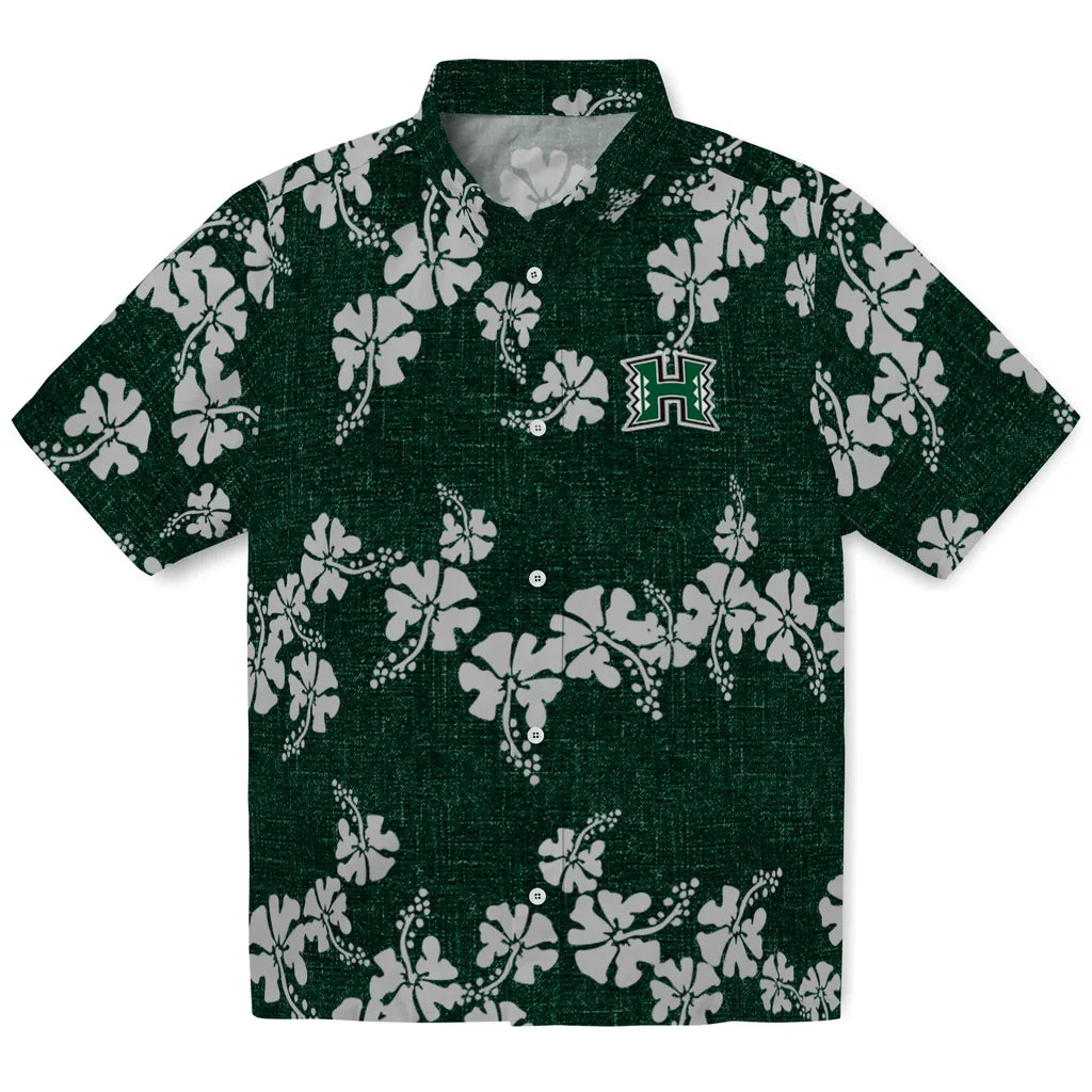 Hawaii Rainbow Warriors Hawaiian Shirt - 50th State Flower | Hula Hawaiian Shirts