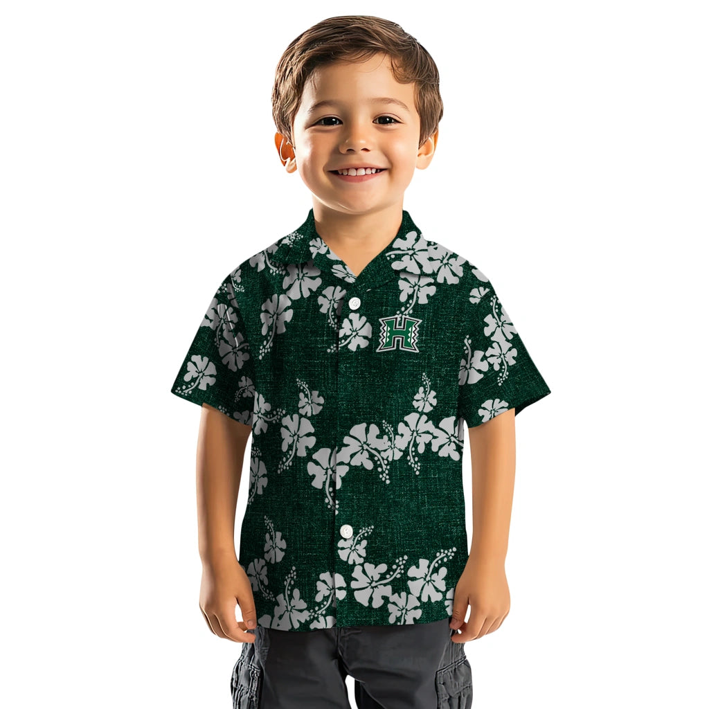 Hawaii Rainbow Warriors Hawaiian Shirt - 50th State Flower | Hula Hawaiian Shirts