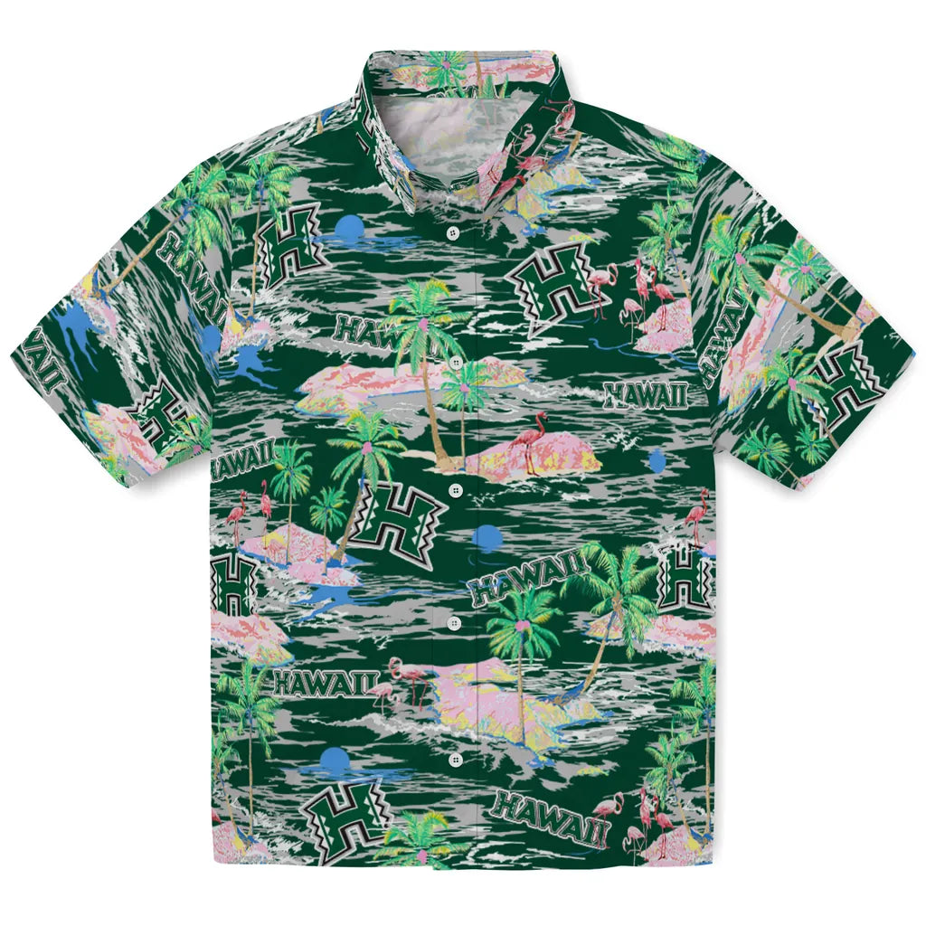 Hawaii Rainbow Warriors Hawaiian Shirt - Hawaii Island | Hula Hawaiian Shirts
