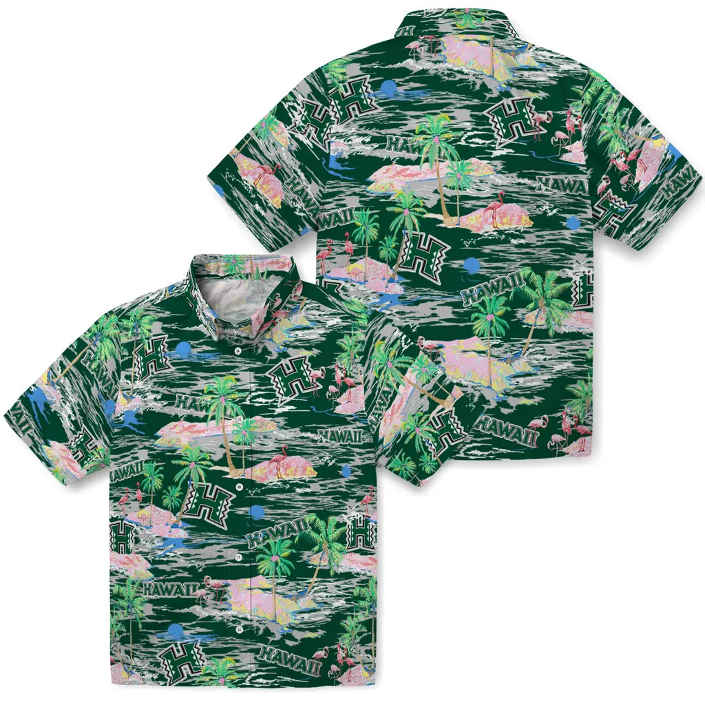 Hawaii Rainbow Warriors Hawaiian Shirt - Hawaii Island | Hula Hawaiian Shirts