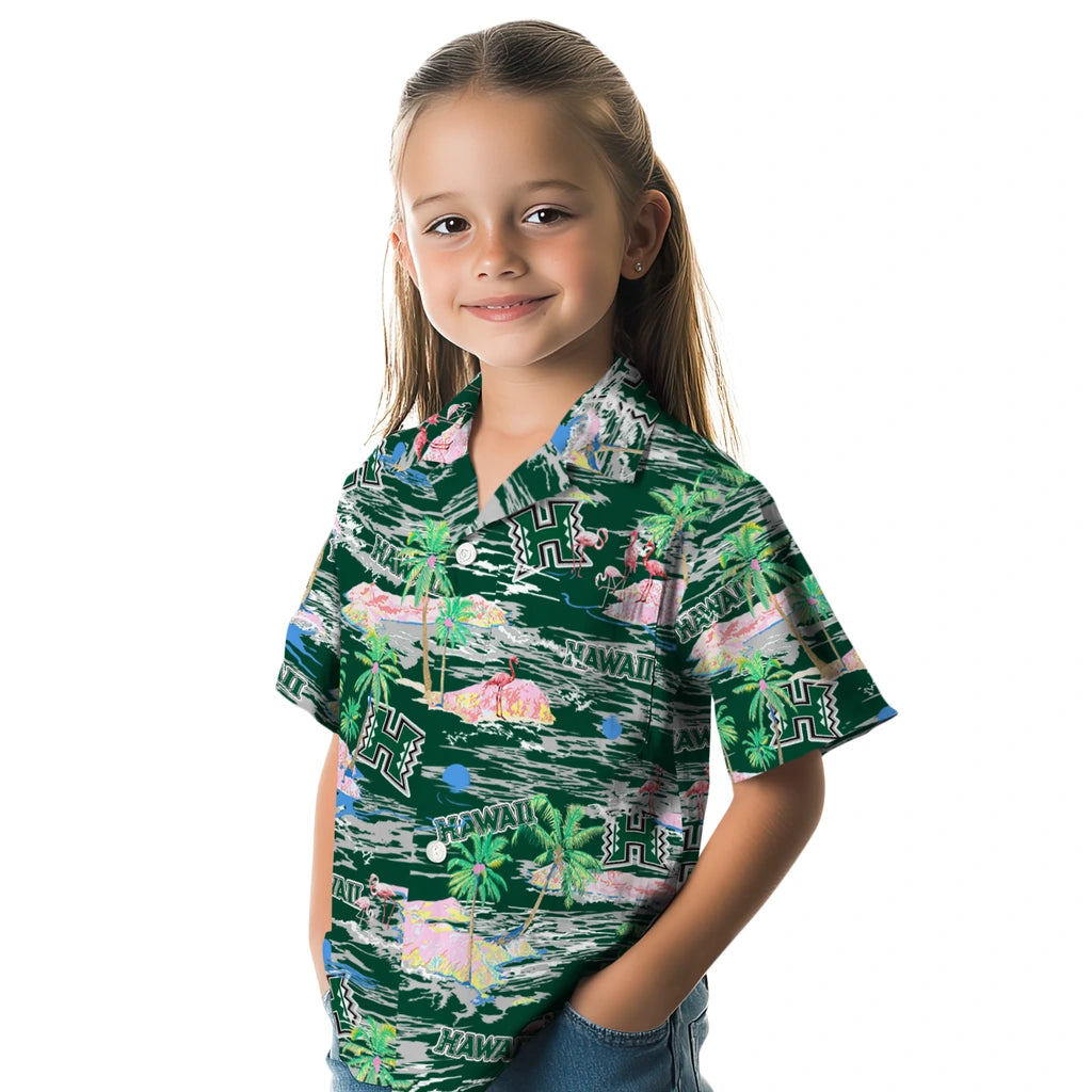 Hawaii Rainbow Warriors Hawaiian Shirt - Hawaii Island | Hula Hawaiian Shirts
