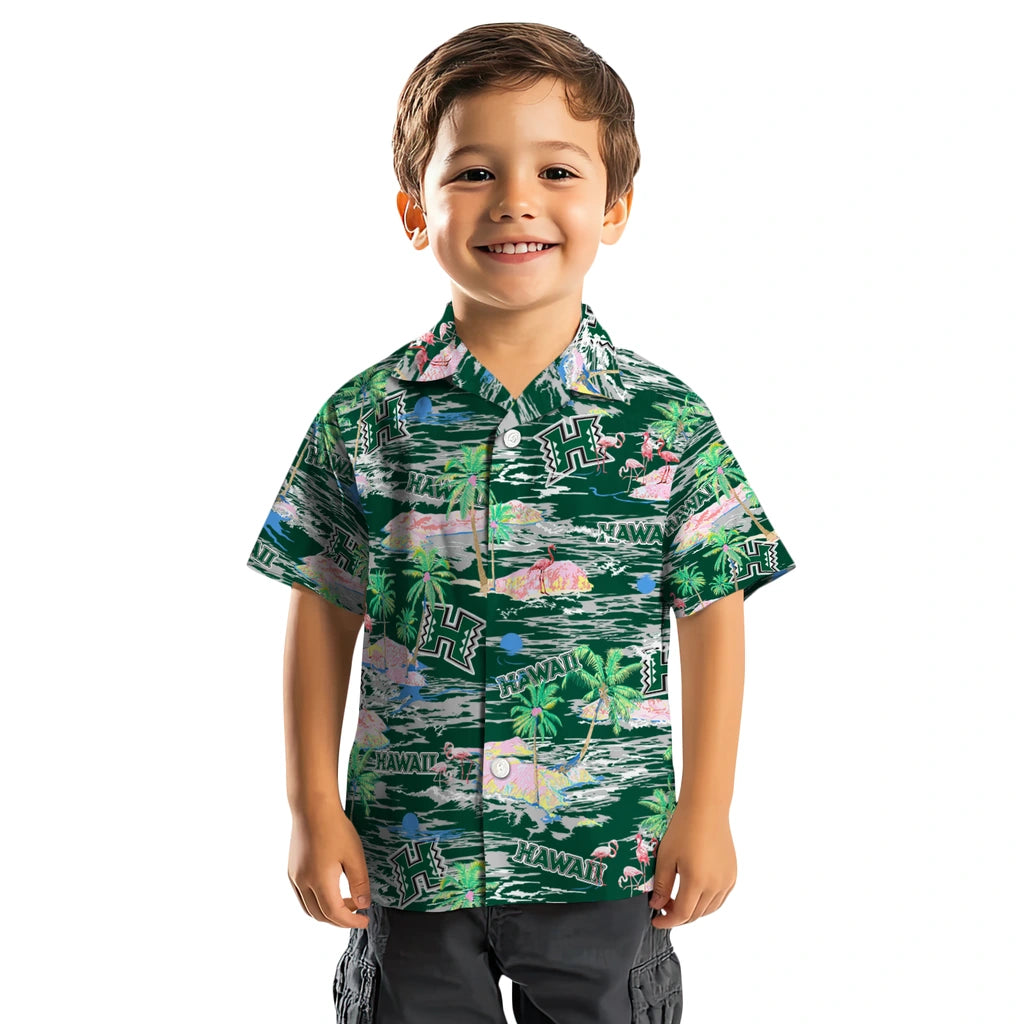 Hawaii Rainbow Warriors Hawaiian Shirt - Hawaii Island | Hula Hawaiian Shirts
