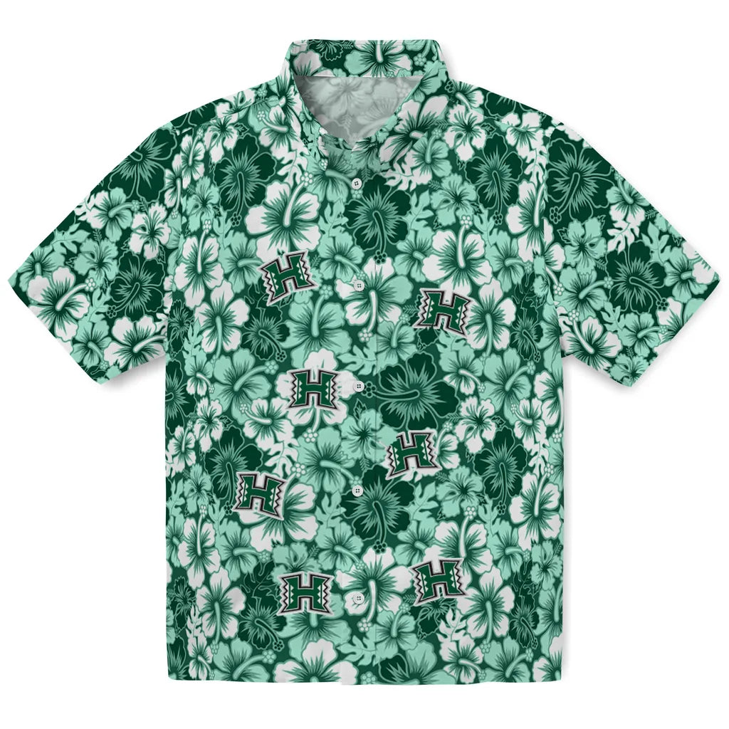 Hawaii Rainbow Warriors Hawaiian Shirt - Hibiscus Blooms | Hula Hawaiian Shirts