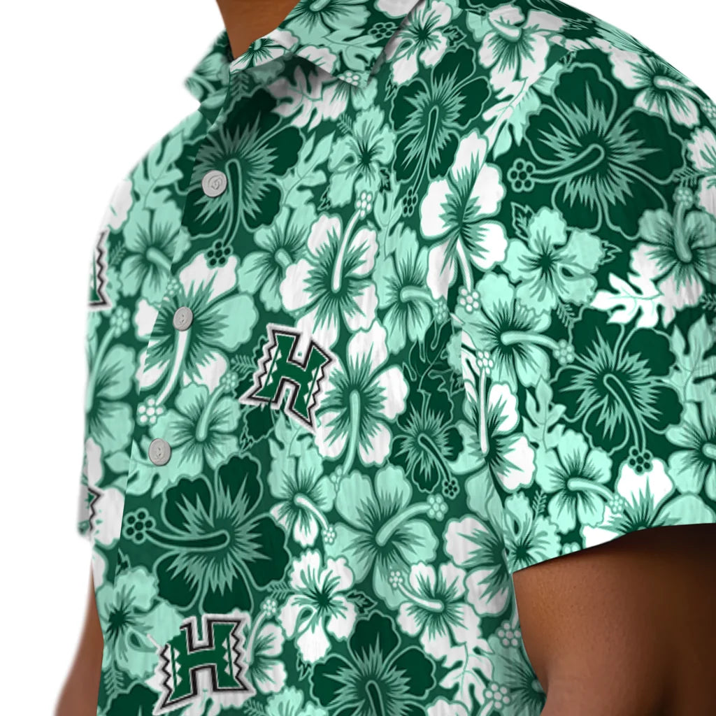 Hawaii Rainbow Warriors Hawaiian Shirt - Hibiscus Blooms | Hula Hawaiian Shirts