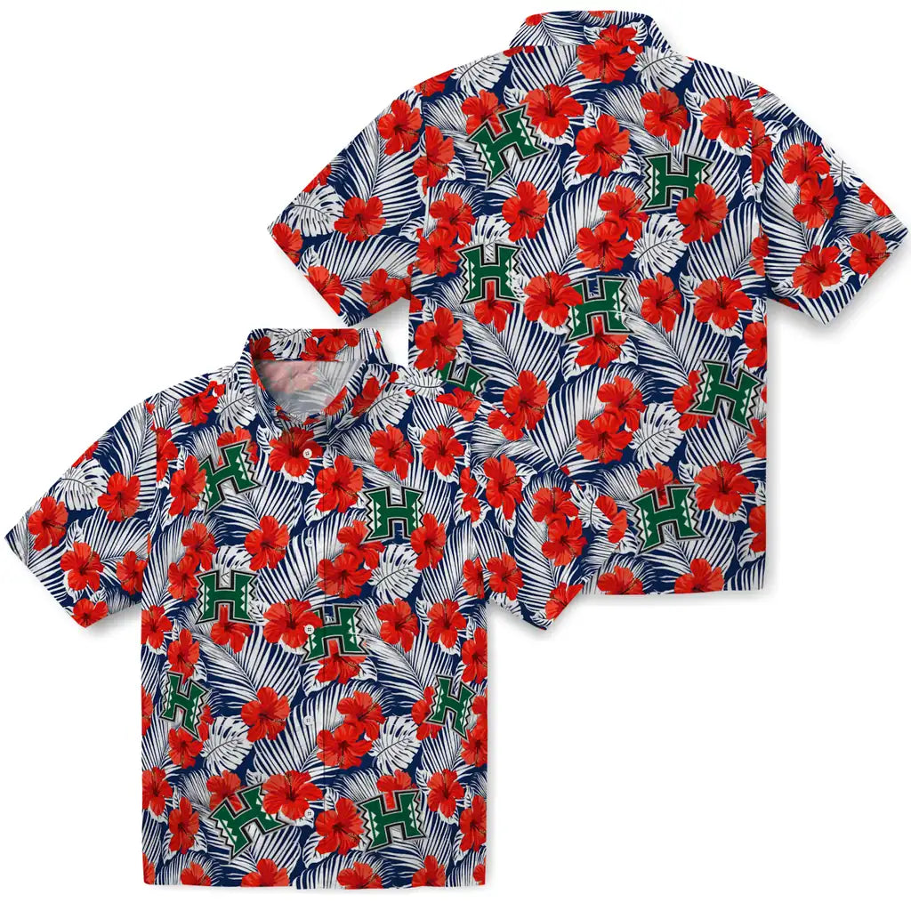 Hawaii Rainbow Warriors Hawaiian Shirt - Hibiscus Fiesta | Hula Hawaiian Shirts