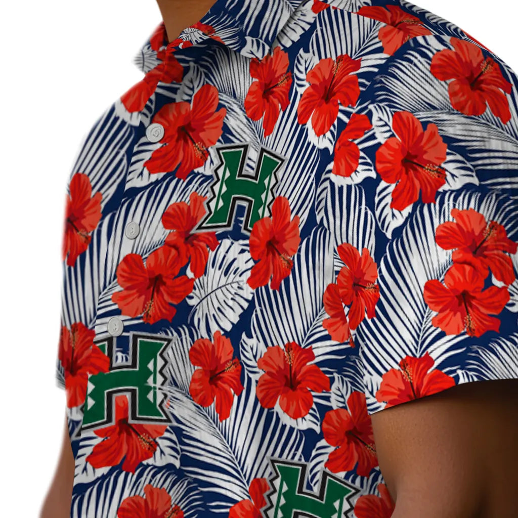 Hawaii Rainbow Warriors Hawaiian Shirt - Hibiscus Fiesta | Hula Hawaiian Shirts