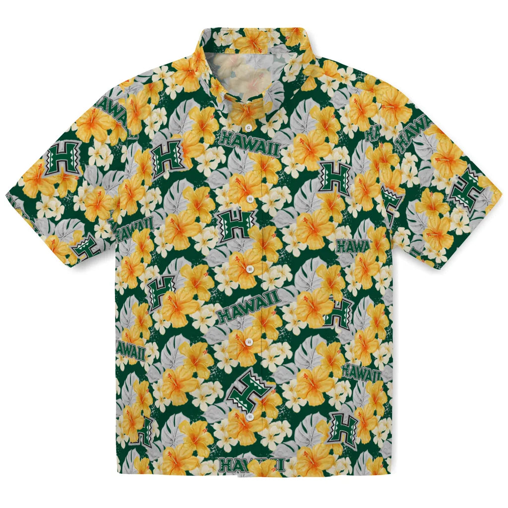 Hawaii Rainbow Warriors Hawaiian Shirt - Hibiscus Tropics | Hula Hawaiian Shirts