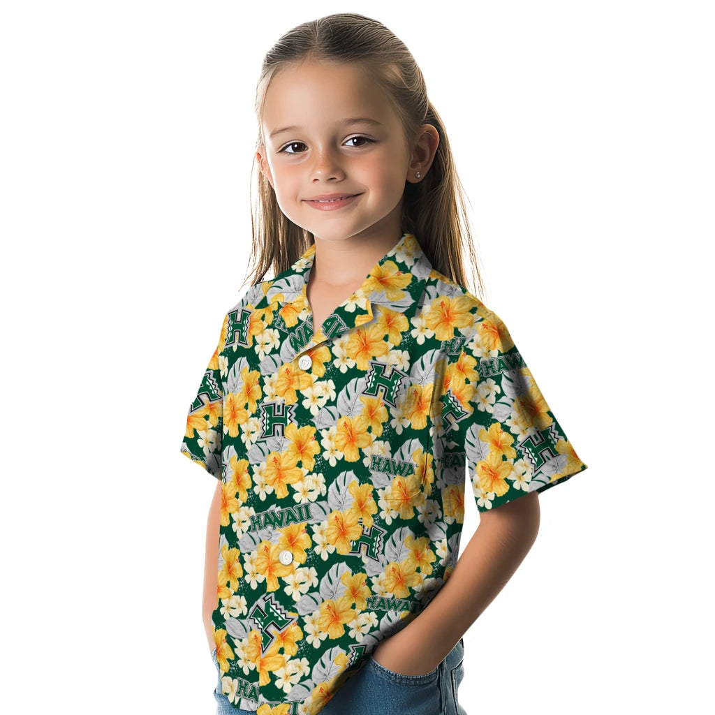 Hawaii Rainbow Warriors Hawaiian Shirt - Hibiscus Tropics | Hula Hawaiian Shirts