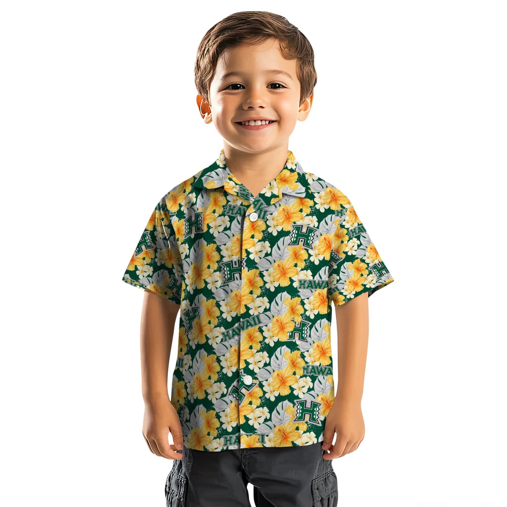 Hawaii Rainbow Warriors Hawaiian Shirt - Hibiscus Tropics | Hula Hawaiian Shirts