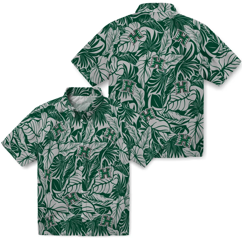 Hawaii Rainbow Warriors Hawaiian Shirt - Monstera Layer | Hula Hawaiian Shirts