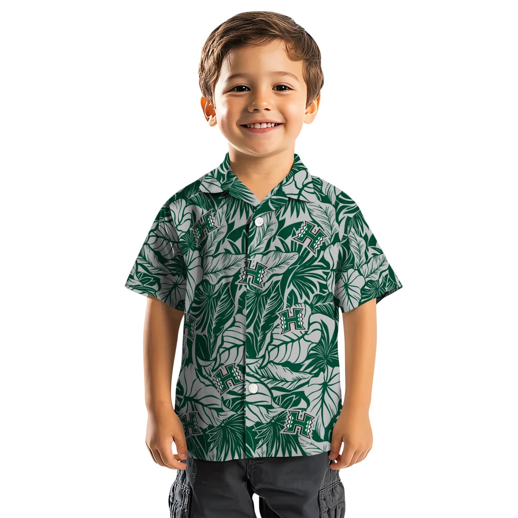 Hawaii Rainbow Warriors Hawaiian Shirt - Monstera Layer | Hula Hawaiian Shirts