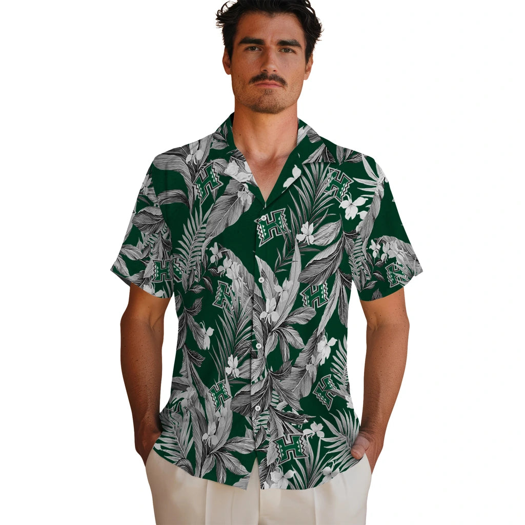 Hawaii Rainbow Warriors Hawaiian Shirt - Palm Leaves | Hula Hawaiian Shirts