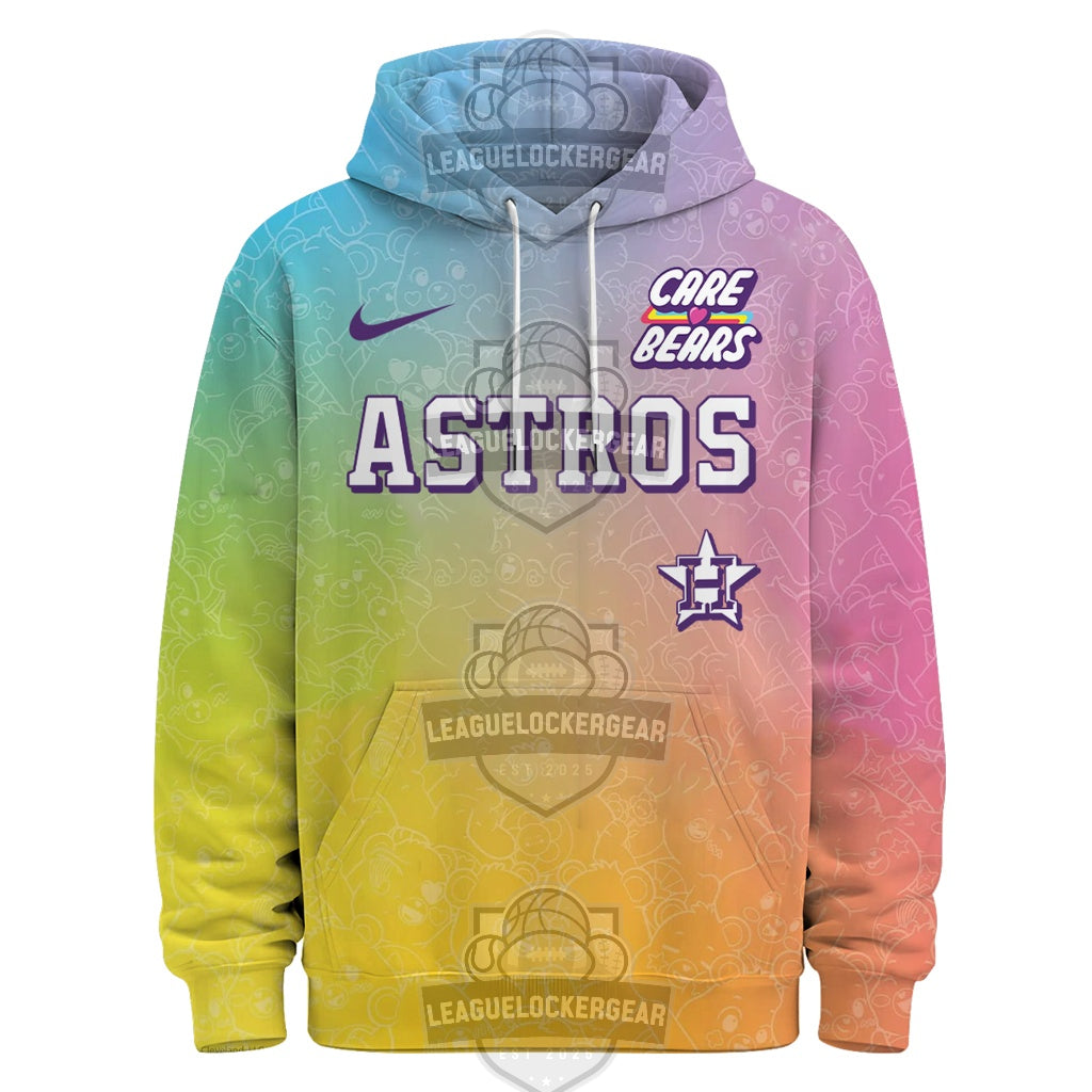 Houston Astros Care Bears Night Champ Bear Hoodie - LeagueLockerGear