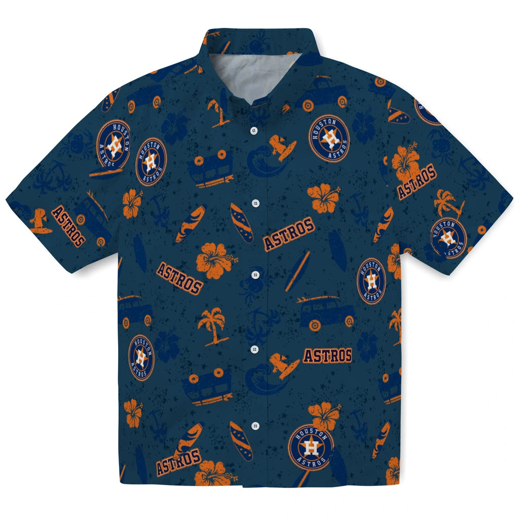 Houston Astros Hawaiian Shirt - Beach Vibe | Hula Hawaiian Shirts