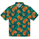 Houston Astros Hawaiian Shirt - Hibiscus and Palm Leaves | Hula Hawaiian Shirts