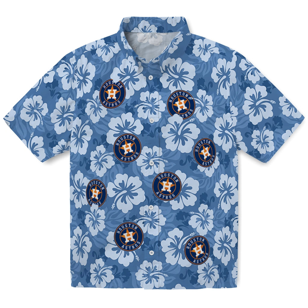 Houston Astros Hawaiian Shirt - Hibiscus Cluster | Hula Hawaiian Shirts