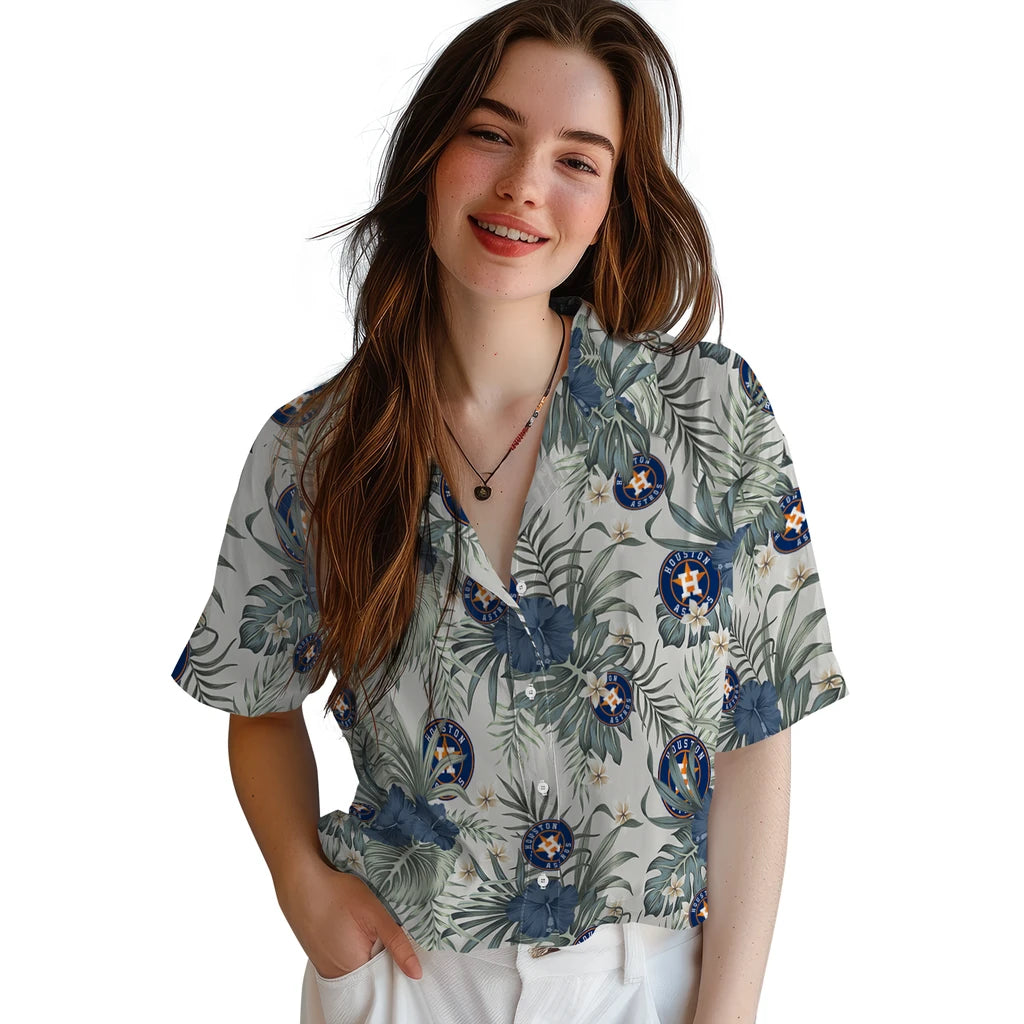 Houston Astros Hawaiian Shirt - Hibiscus Designs | Hula Hawaiian Shirts