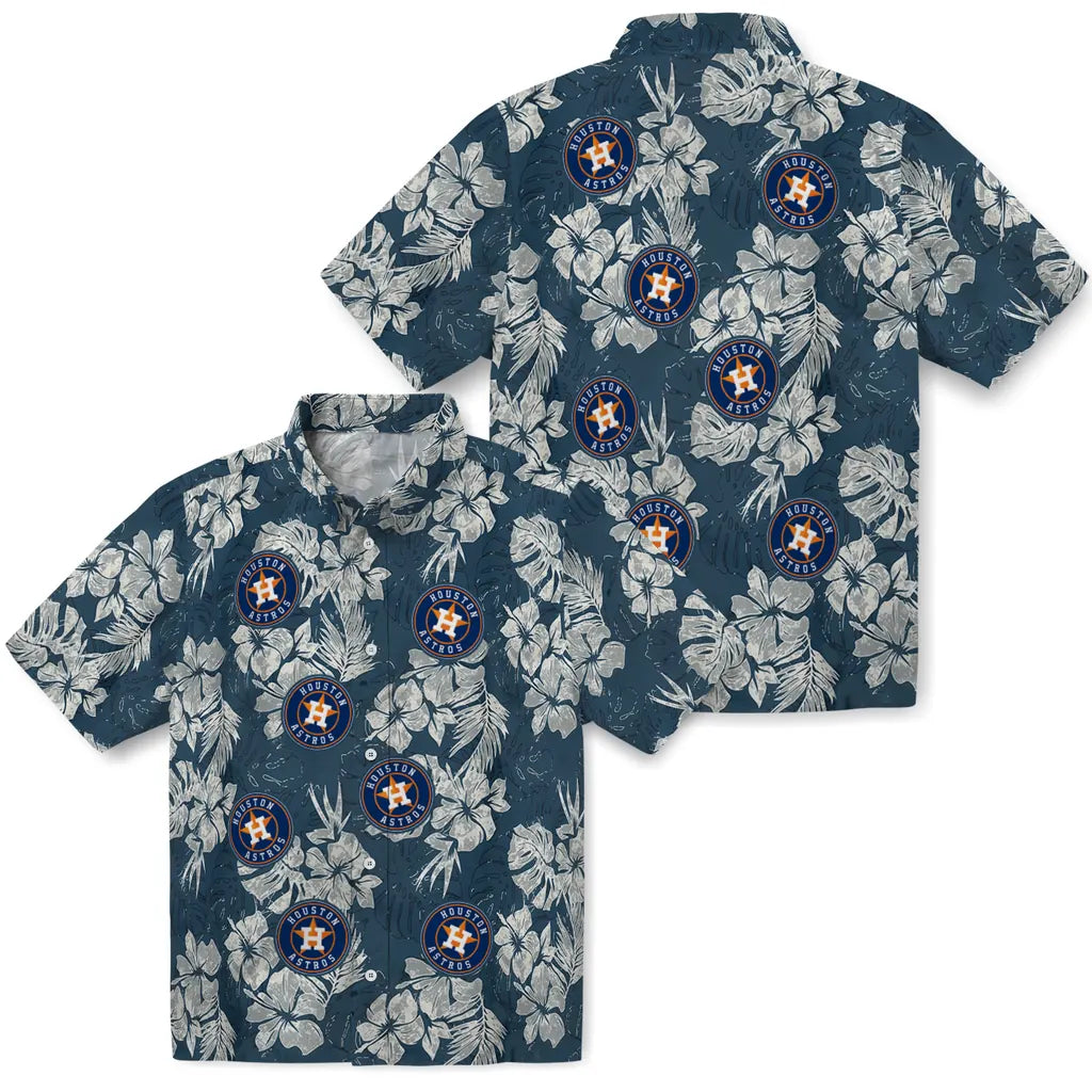 Houston Astros Hawaiian Shirt - Hibiscus Flowers | Hula Hawaiian Shirts