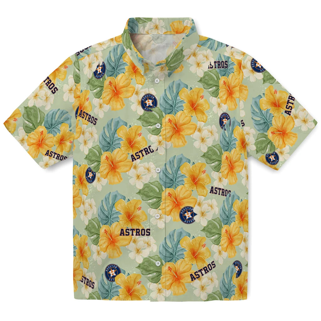 Houston Astros Hawaiian Shirt - Hibiscus Mood | Hula Hawaiian Shirts