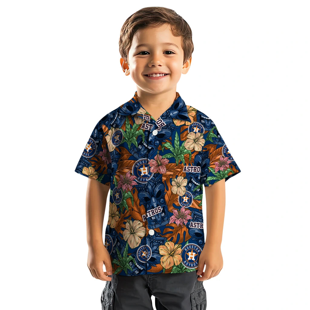 Houston Astros Hawaiian Shirt - Hibiscus Tiki Jungle | Hula Hawaiian Shirts