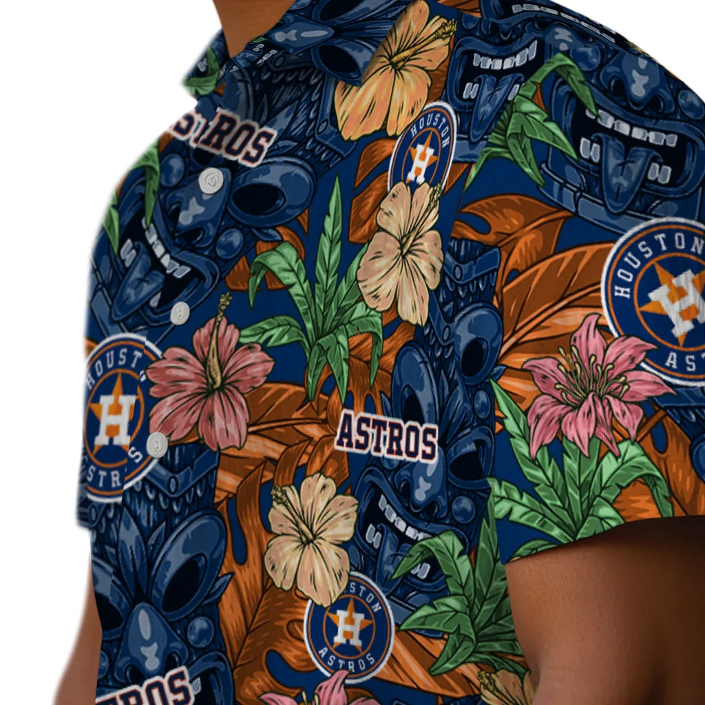 Houston Astros Hawaiian Shirt - Hibiscus Tiki Jungle | Hula Hawaiian Shirts
